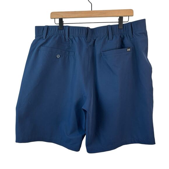 Under Armour UA Mens Shorts 40 Blue Performance Golf Grip Waist Tech Drive - Picture 10 of 10